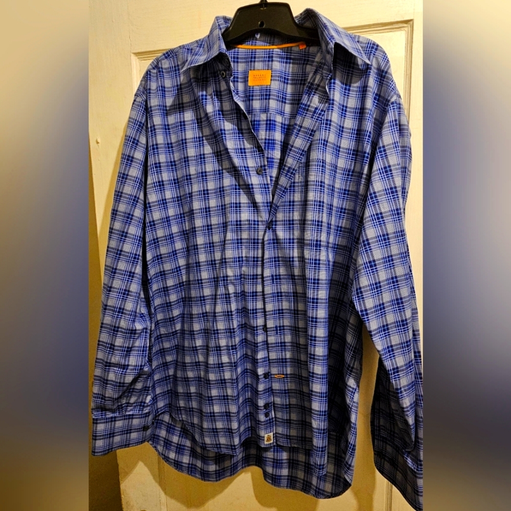 ROBERT TALBOTT Button down Long sleeve men's Large CARMEL Shirt